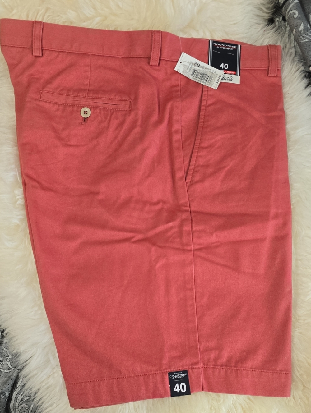 Roundtree & Yorke Vintage Berry Cotton  Shorts